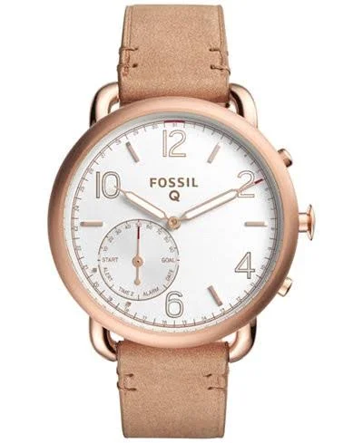 Fossil Q Tailor Gen 2 Women's Leather Hybrid Smartwatch, Light Brown