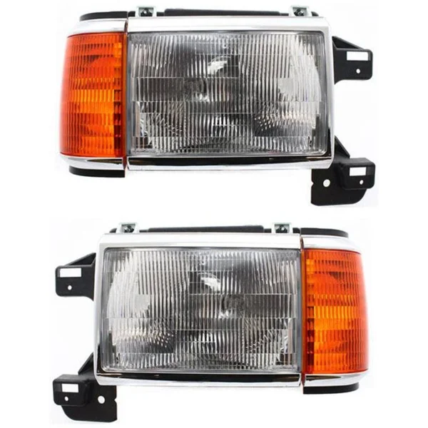 Replacement Headlight Clear Lens, Composite Driver and Passenger SIDE, 1-Year Unlimited-mileage Warranty SET-20-1608-00