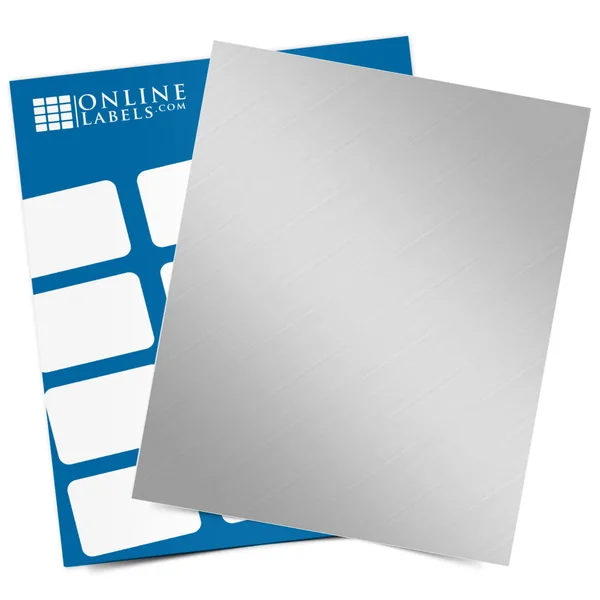 8.5x22 x 14x22 Large Format Labels - 100 Sheets, Weatherproof Silver Polyester Laser OL1588SP