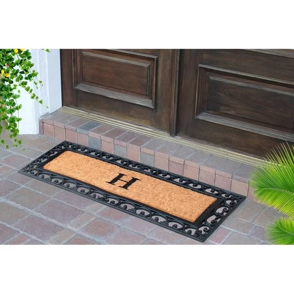 First Impression Myla Monogrammed Entry Doormat - Large Double Door