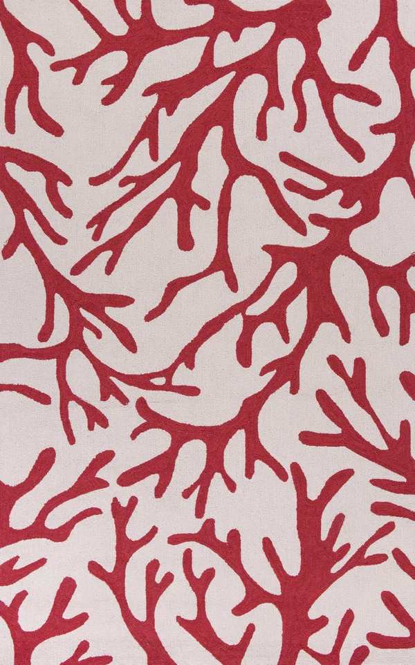 Kas Sonesta 2038 Coral 3&3x22 x 5&3x22 Ivory - Rust Area Rug