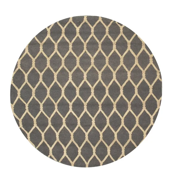 EORC Vc1001gy Charcoal Hand Tufted Wool Chain-Link Rug, 5& x 8&