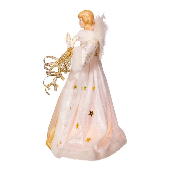 Kurt Adler 10-Light 16x22 Cream and Gold Angel Treetop