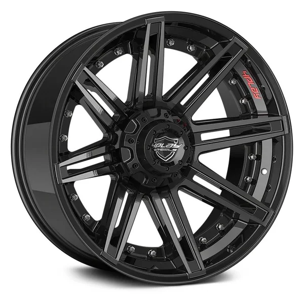 2016 Chevy Silverado 3500 4Play Brushed Black 4P08 Wheel