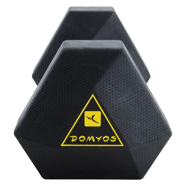 Domyos Weight Training Hex Dumbbell, 22 lbs in Black