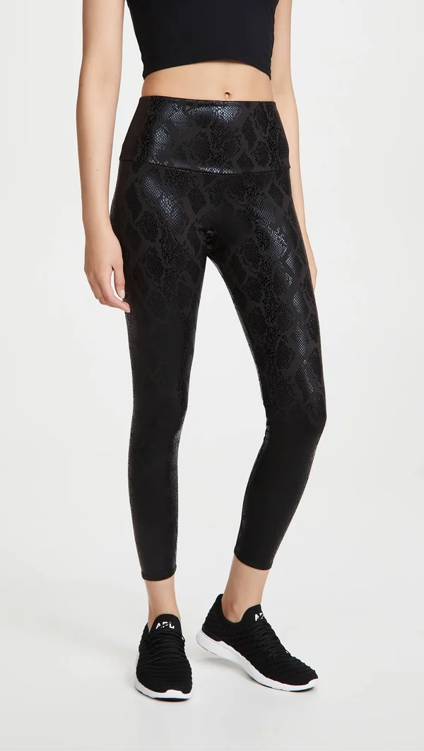 Onzie Foil Midi Legging - Black Snake, Women's