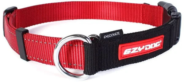 EzyDog Checkmate Collar, Medium, Red
