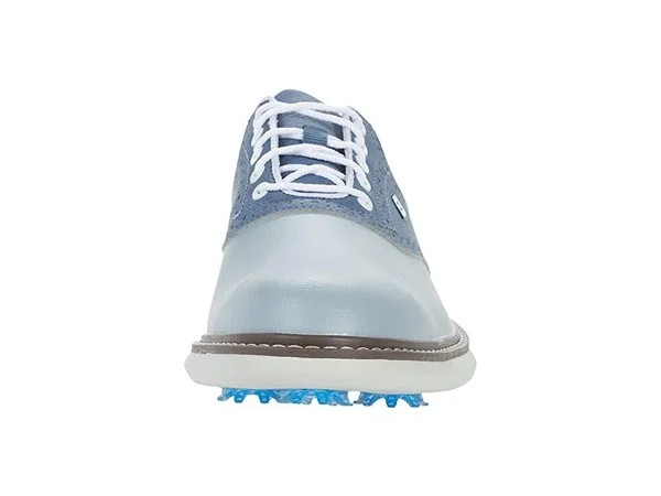 FootJoy Men's Traditions Golf Shoe - Grey/Blue, 7.5