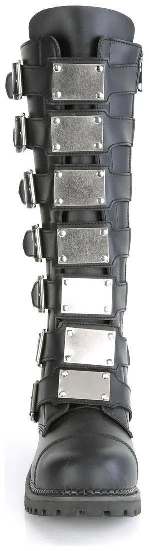 Demonia - Unisex Riot-21MP Boots Black Vegan - Size-12