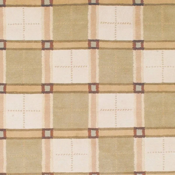 Safavieh Hand-Knotted Lexington Plaid Ivory Wool Rug (4' x 6')