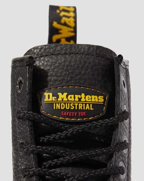 Dr. Martens Men's Steel Toe Boots, Black, Size 6