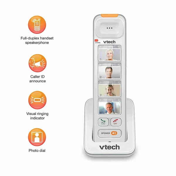 Vtech Sn5307 Photo Dial Accessory Handset w/ Visual Ringing Indicator (3 Pack)