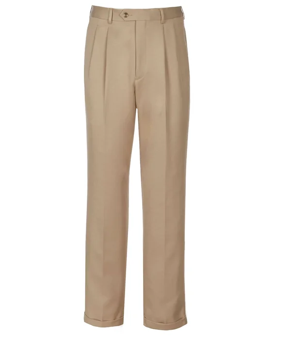 Roundtree Yorke Travel Smart Non-Iron Pleated Ultimate Comfort Microfiber Dress Pants, Mens, 42 34, Navy - Dillard&s Exclusive