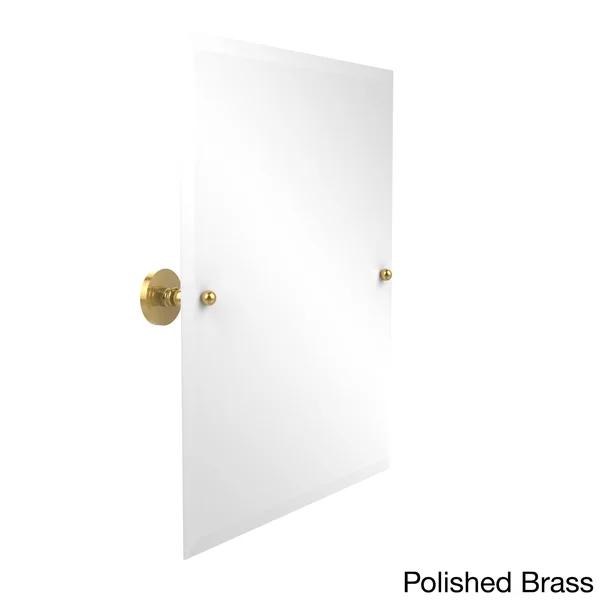Allied Brass Prestige Skyline Collection Frameless Rectangular Tilt Mirror Beveled Edge Antique Pewter