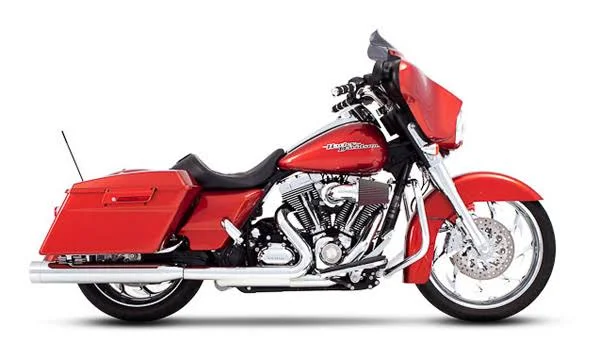 Rinehart Chrome 4 in. Slip-On Mufflers w/Chrome End Caps - 500-0102C
