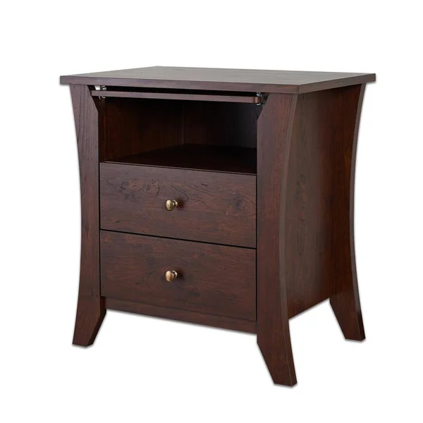 Furniture of America Kim 2-Drawer Vintage Walnut Nightstand