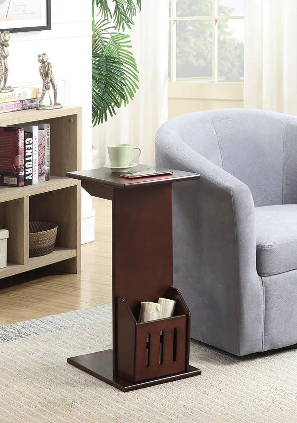 Convenience Concepts Designs2Go Abby Magazine C End Table - Brown