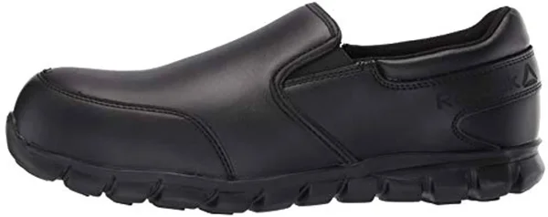 Men's Reebok Work Sublite Cushion Work RB4036 Slip-On - Adult, Size: 8.5, Black Leather