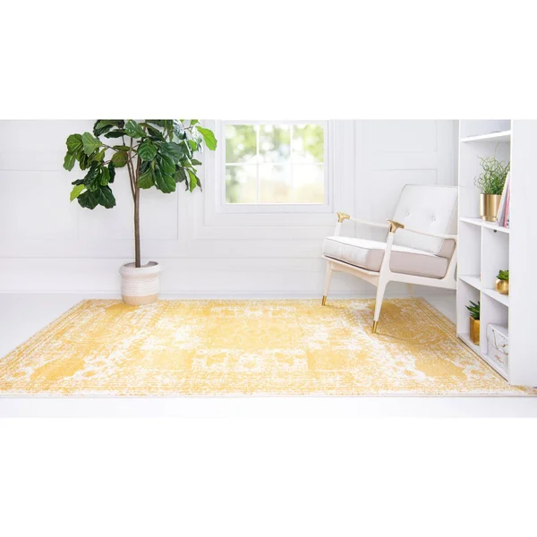 Unique Loom Yellow 9 ft. x 12 ft. Bromley Area Rug
