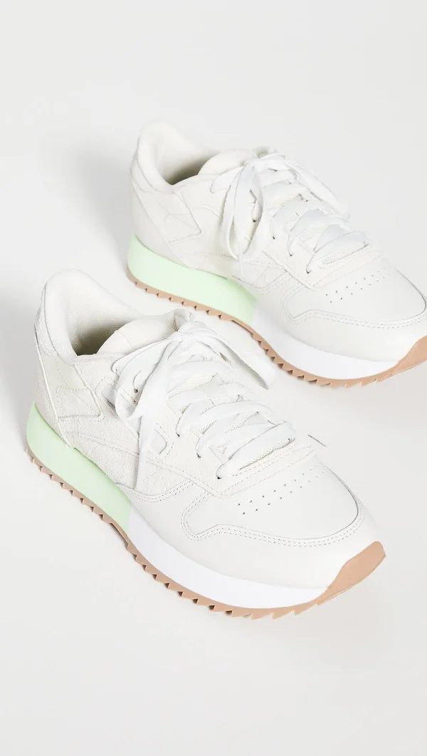 Reebok Classic Leather Ripple White Women's Running Shoes - Size: 5.5