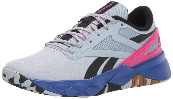 Reebok Nanoflex TR Grey/Pink Women's Training Shoes, Size: 5.5