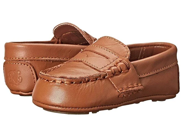 Polo Ralph Lauren Boys Telly Slip-On Crib Shoes - Tan 1m Infant