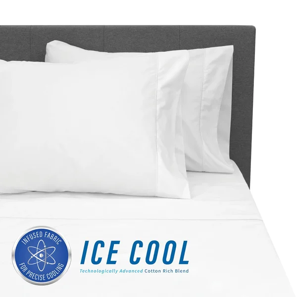 SensorPEDIC Ice Cool 400-Thread Count Sheet Set California King White