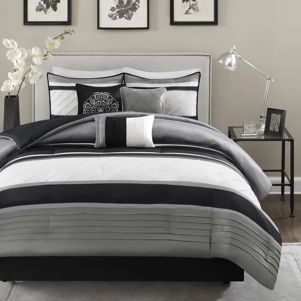 Porch & den Denvers 7-Piece Comforter Set - Grey - California King