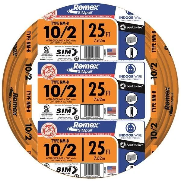 Southwire Romex SIMpull NM-B 10/2 Indoor Wire with Ground 28829021