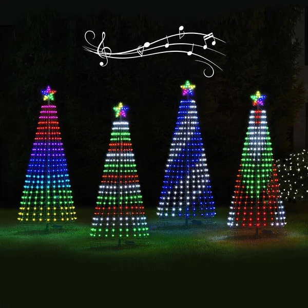 Hammacher Schlemmer The 7 1/2& Synchronized Musical Pixel Tree