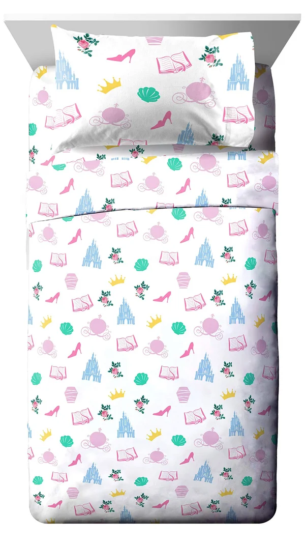 Disney Princess Sassy Sheet Set, Full, 39" x 75"