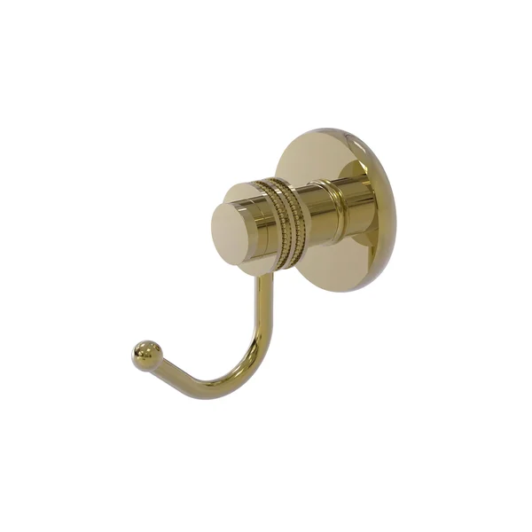 Allied Brass 920D-UNL Mercury Collection Robe Hook with Dotted Accents, Unlacquered