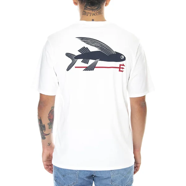 Patagonia Flying Fish Organic T-Shirt - Men's White, S