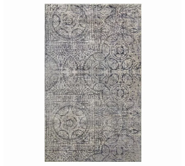 Helio Printed Handwoven Rug, 3' x 5', Slate Gray