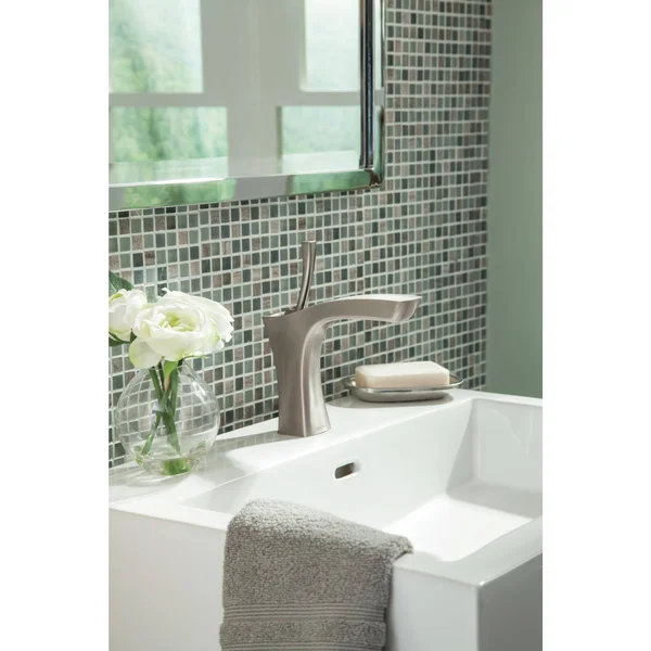 Delta Faucet Tesla Single Handle Bathroom Faucet Metal Pop-Up - Stainless