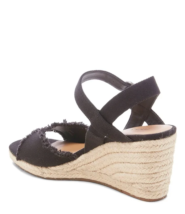 Women's Lucky Brand Mindra Espadrille Wedge - Size: 7.5, Black