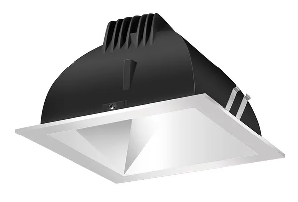 RAB Ndled4Sd-80Yy-M-S LED Trim Mod4 Sq 80Deg 27K 80CRI Matte Cone Silver Ring