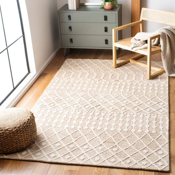 Blossom Collection BLM115B Rug Beige - Ivory, Runner 2&-3x22 x 9&