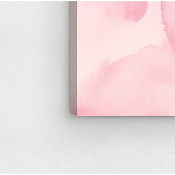 Oliver Gal 'Meet Me Under The Mistletoe' Typography and Quotes Wall Art Canvas Print - Pink, Gold - 40 x 40