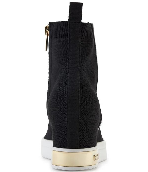 Dkny Cali Wedge Sneakers - Black/ Gold Hardware