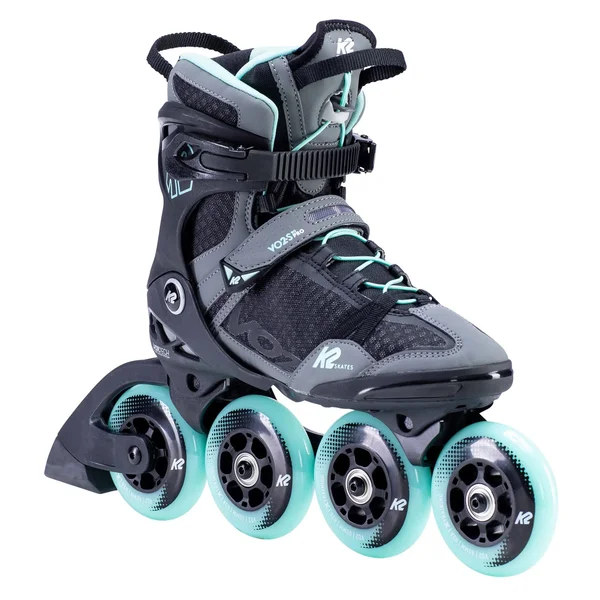 K2 VO2 S 90 Pro Womens Inline Skates - Gray/Teal, 10.5