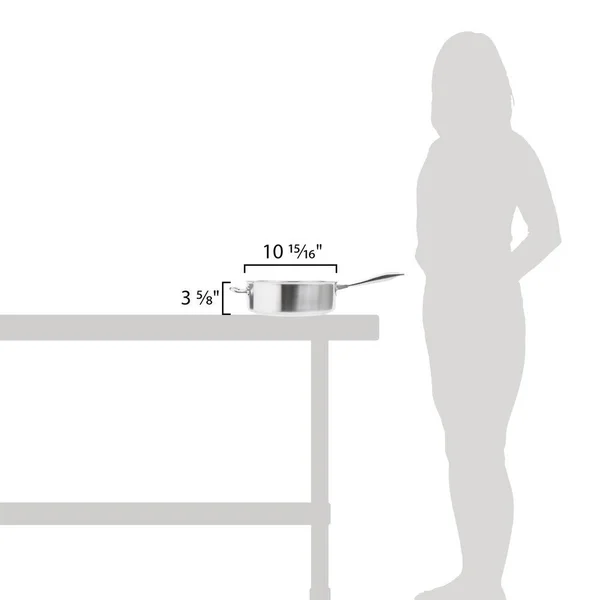Vollrath Intrigue Stainless Steel Saute Pan, 6 Quart, 47746