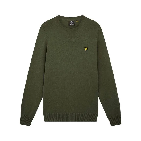 Lyle and Scott Crew Neck Merino Knit Jumper Green