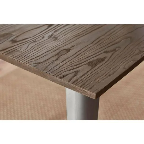 StyleWell Finwick Gunmetal Gray Metal Rectangular Dining Table for 6 (47.24 in. L x 29.13 in. H) - Grey