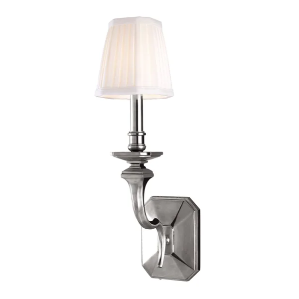 Hudson Valley 381-PN Arlington 1 Light Wall Sconce - Polished Nickel