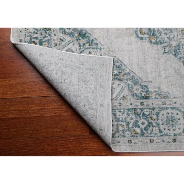 MDA Home Trendy Collection Gray/Blue Transitional Polyester Area Rug - 7'10'' x 10'6''