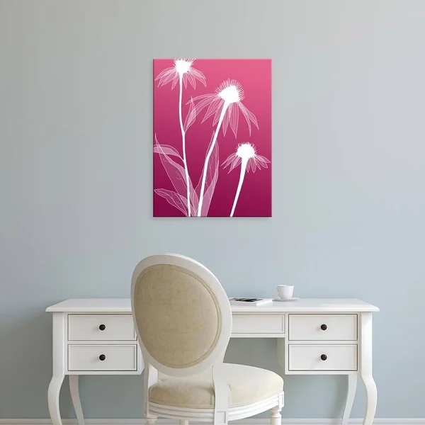 Easy Art Prints GraphINC Studio's 'Floral 5' Premium Canvas Art - 24 x 18 - Classic Black Frame