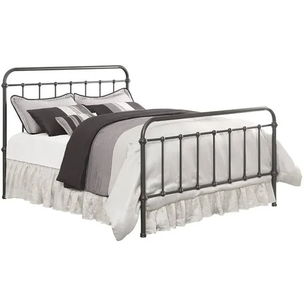 Bowery Hill California King Metal Spindle Bed in Dark Bronze