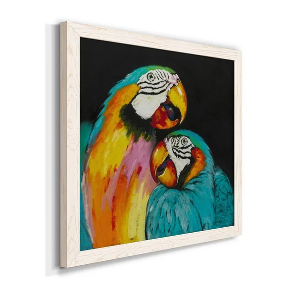 Painted Elephant II - Picture Frame Graphic Art on Canvas Dakota Fields Format: White Framed Canvas - Size: 31.5x22 H x 31.5x22 W