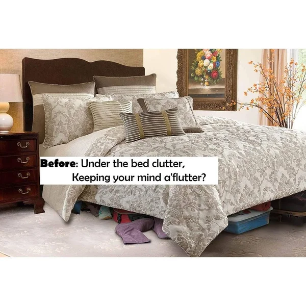 Harmony Lane Classic Tailored Bed Skirt with 14 Drop - King, Camel